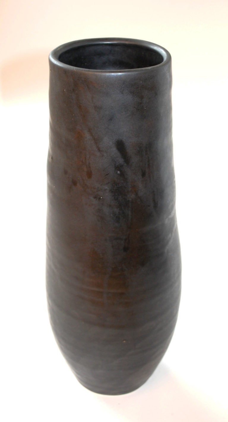 Tall Black Vase Klineware Pottery