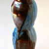 Large Wood Fired Vase with Blue - Image 2