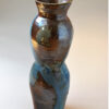 Large Wood Fired Vase with Blue - Image 3