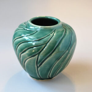 Carved Green Vase