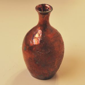 Bud Vase: Copper Raku Bud Vase