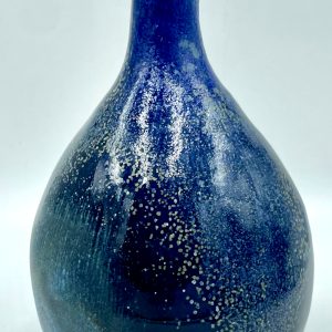 Bud Vase: Blue Woodfired Bud Vase