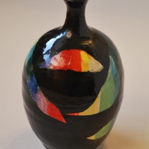 Bud Vase: Painted with Black Background