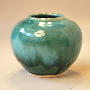 Round Vase in Aqua