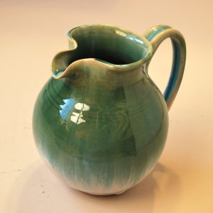 Green and White Pitcher