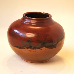 Round Vase in Shades of Brown