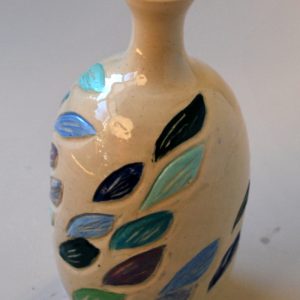 Bud Vase: Carved and Painted