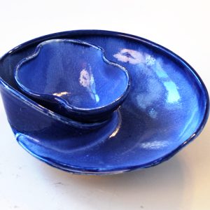 Blue and Periwinkle Chip and Dip Set