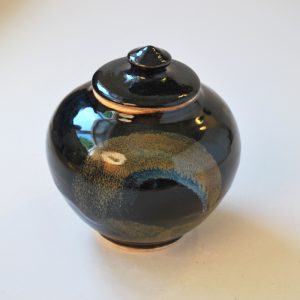 Black Jar with Brushwork