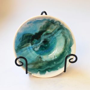Medium Painted Bowl with Greens
