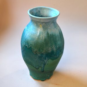 Tall Vase in Shades of Turquoise