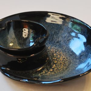 Chip and Dip Bowl - Black and Blue