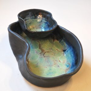 Chip and Dip Bowl - Black and Green